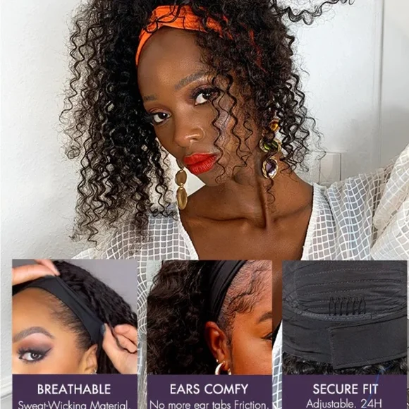 Black Hair Wig. Includes box/net, hair brush, and wig cap.. - Picture 3 of 8